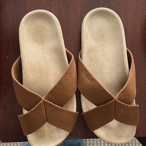 Brown Slide Sandals by Jenni Kayne